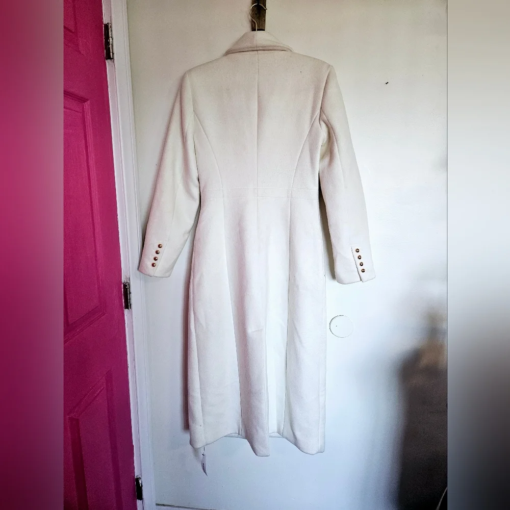 New Reformation Eden Nipped Waist Coat White - Picture 5 of 10